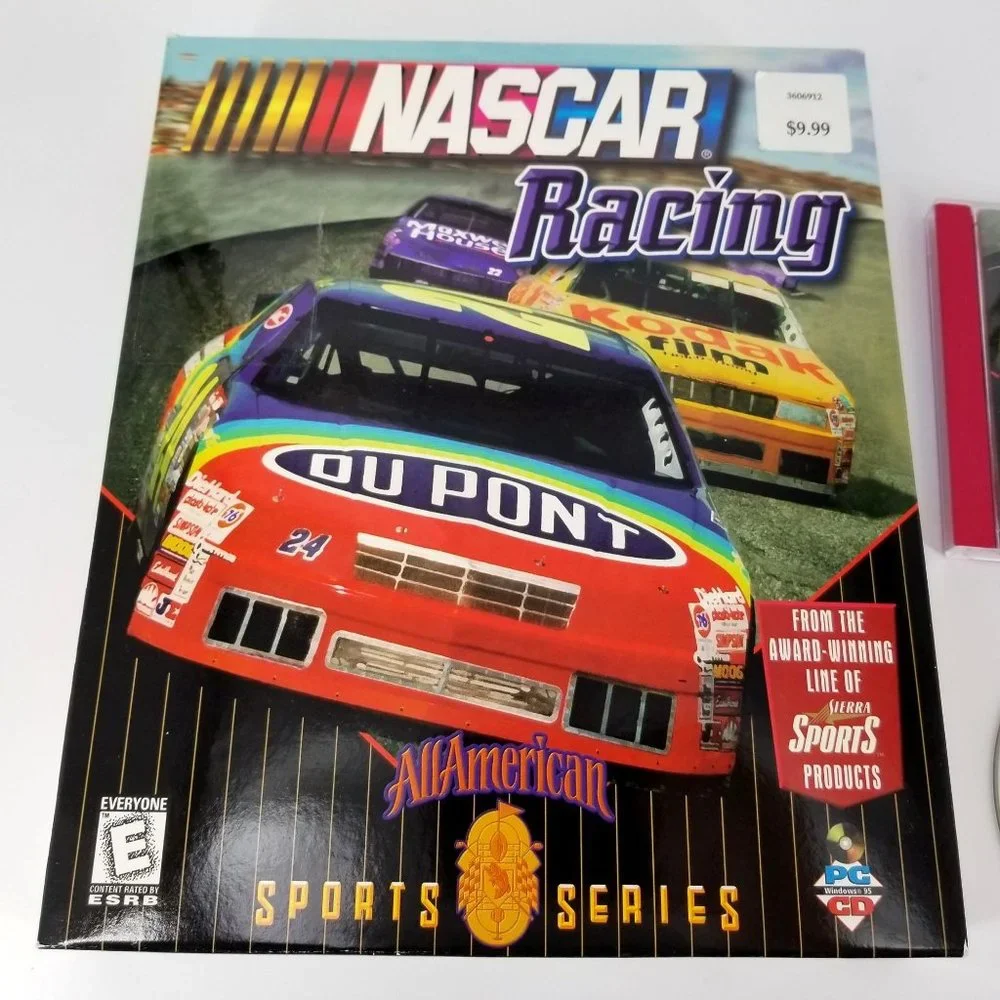 Nascar Racing Windows PC CD Rom Game Car Auto Track All American Sports 1996